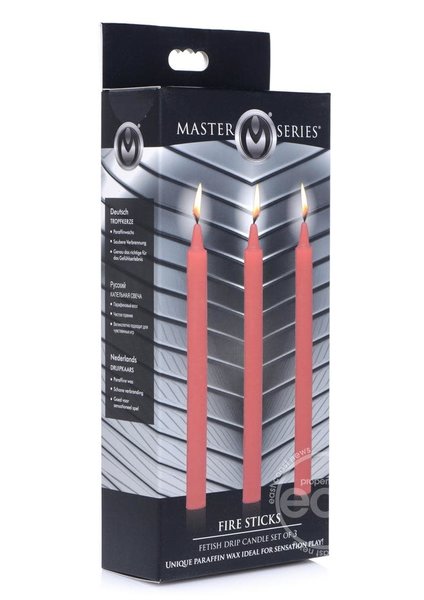XR Brands MASTER SERIES DRIPPERS FETISH CANDLES RED