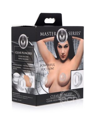 XR Brands MASTER SERIES CLEAR PLUNGERS NIPPLE SUCKERS