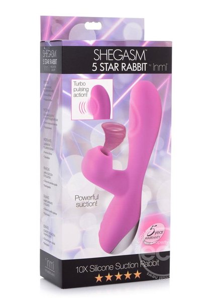 XR Brands INMI SHEGASM 5 STAR RABBIT SUCTION VIBRATOR (DISC.)