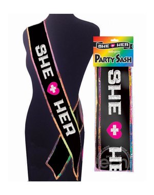 Little Genie Productions SHE + HER PARTY SASH