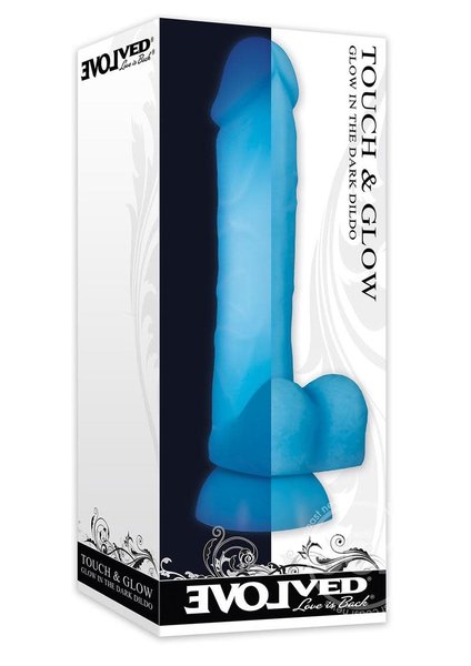 EVOLVED NOVELTIES EVOLVED TOUCH AND GLOW REALISTC DILDO 8 INCH