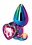 NS Novelties REAR ASSETS MULTICOLOR RAINBOW HEART PINK MEDIUM