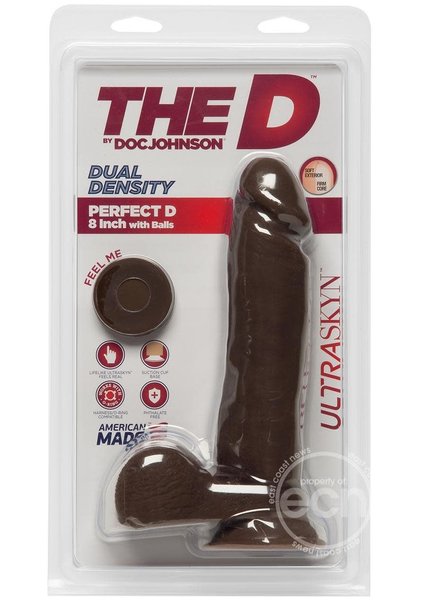 Doc Johnson THE D PERFECT D CHOCOLATE 8"