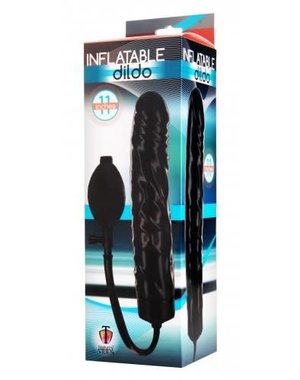 XR Brands TRINITY VIBES INFLATABLE DILDO BLACK 11"