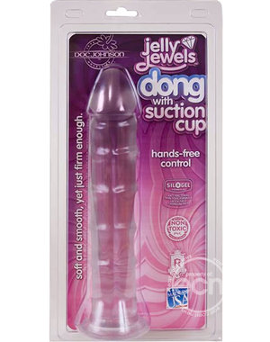 Doc Johnson Jelly Jewels Dong With Suction Cup 8 Inch Diamond