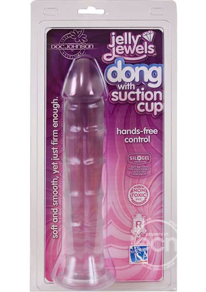 Doc Johnson Jelly Jewels Dong With Suction Cup 8 Inch Diamond