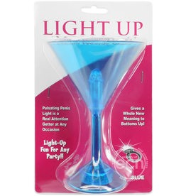 Hott Products Light Up Martini Weenie Glass Blue