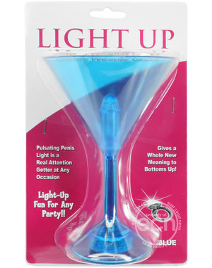Hott Products Light Up Martini Weenie Glass Blue