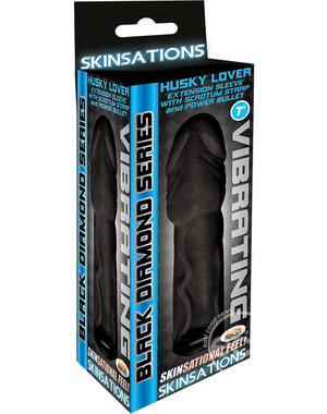 Hott Products SKINSATIONS HUSKY LOVER BLACK DIAMOND SCROTUM W/ BULLET