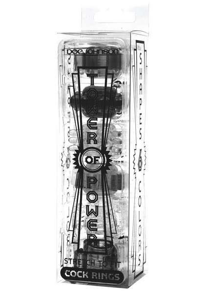 Doc Johnson TOWER OF POWER BLACK 6PK