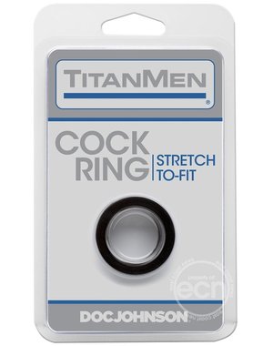 Titanmen TITANMEN COCK RING,BLK