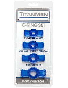 Titanmen TITANMEN COCK RING SET BLUE