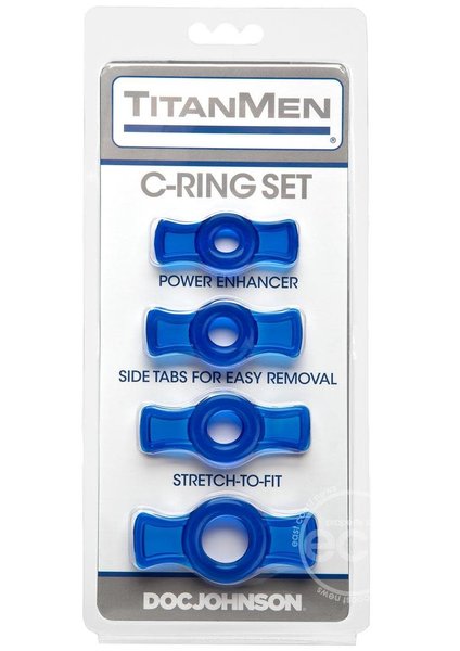 Titanmen TITANMEN COCK RING SET BLUE