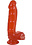 Doc Johnson JELLY JEWEL COCK WITH SUCTION 8" RED