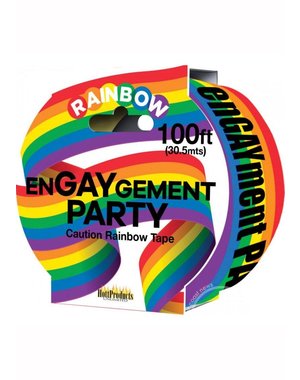 Hott Products ENGAYGEMENT PARTY RAINBOW CAUTION TAPE