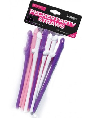 Hott Products BACHERLORETTE PARTY PECKER SIPPING STRAWS 10pk