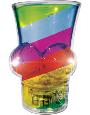 Hott Products SHOT GLASS, RAIN. BOOBIE LIGHT UP