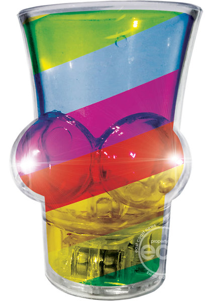 Hott Products SHOT GLASS, RAIN. BOOBIE LIGHT UP
