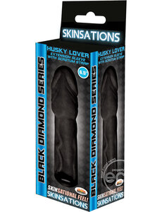 Hott Products HUSKY SLEEVE W/SCROTUM BLACK DIAMOND