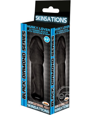 Hott Products HUSKY SLEEVE W/SCROTUM BLACK DIAMOND
