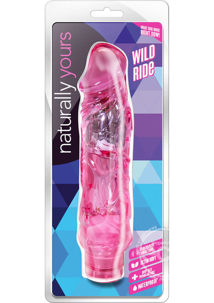 BLUSH NOVELTIES NATURALLY YOURS, WILD RIDE 9",PINK