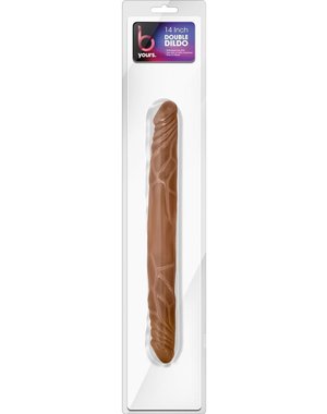BLUSH NOVELTIES B YOURS DOUBLE DILDO 14 inch BROWN