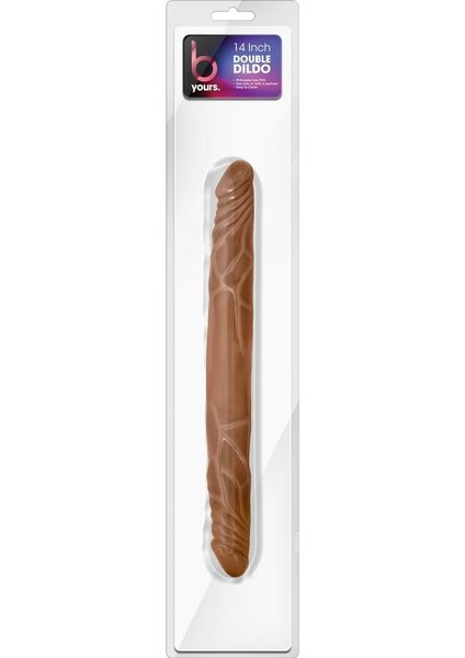 BLUSH NOVELTIES B YOURS DOUBLE DILDO 14 inch BROWN