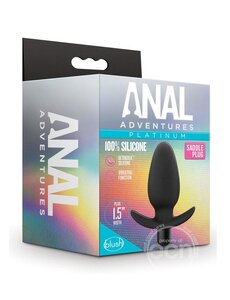 BLUSH NOVELTIES ANAL ADVENTURES PLATINUM SILICONE VIBRATING SADDLE PLUG