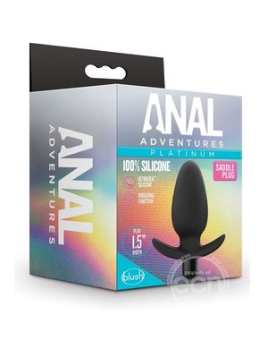 BLUSH NOVELTIES ANAL ADVENTURES PLATINUM SILICONE VIBRATING SADDLE PLUG