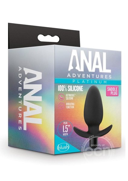 BLUSH NOVELTIES ANAL ADVENTURES PLATINUM SILICONE VIBRATING SADDLE PLUG