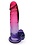 ICON BRANDS SHADES GRADIENT DILDO 8" PINK & PLUM