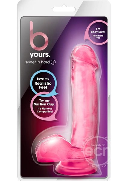 BLUSH NOVELTIES B YOURS SWEET N HARD 1 DILDO W/ BALLS