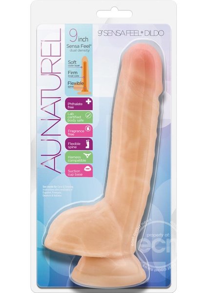BLUSH NOVELTIES AU NATUREL SENSA FEEL DILDO 9inch BEIGE