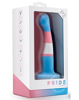 BLUSH NOVELTIES AVANT P2 TRUE BLUE SILICONE DILDO 6"