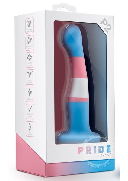 BLUSH NOVELTIES AVANT P2 TRUE BLUE SILICONE DILDO 6"