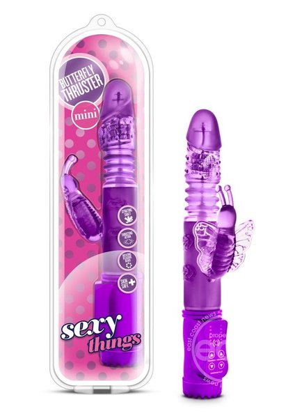 BLUSH NOVELTIES SEXY THINGS BUTTERFLY THRUSTER MINI PURPLE