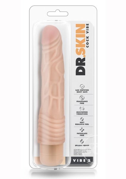 BLUSH NOVELTIES DR SKIN COCK VIBE 2 9 inch