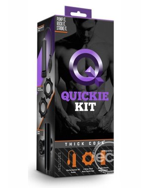 BLUSH NOVELTIES QUICKIE KIT THICK COCK PENIS PUMP BLACK