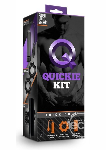 BLUSH NOVELTIES QUICKIE KIT THICK COCK PENIS PUMP BLACK