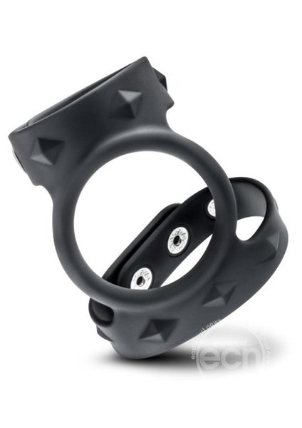 BLUSH NOVELTIES PERFORMANCE VS8 SILICONE DOUBLE COCK & BALL STRAP