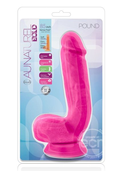 BLUSH NOVELTIES AU NATUREL BOLD POUND DILDO WITH SUCTION CUP 8.5inch