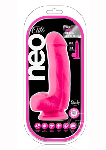 BLUSH NOVELTIES NEO ELITE DD COCK W/BALLS 7 inch