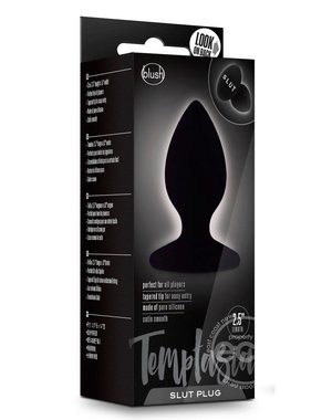 BLUSH NOVELTIES Temptasia Slut Silicone Butt Plug - Black