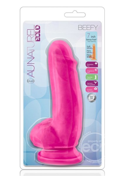 BLUSH NOVELTIES AU NATUREL BOLD BEEFY DILDO PINK