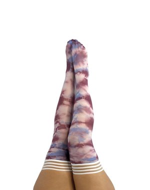 KIX'IES KIXIES MADISEN BLUE/PURPLE TIE DYE THIGH HIGHS
