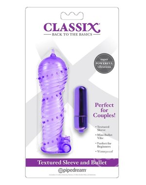 PIPEDREAM PRODUCTS CLASSIX TEXTURED SLEEVE & BULLET