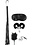 PIPEDREAM PRODUCTS FETISH FANTASY BONDAGE TEAZER KIT BLACK