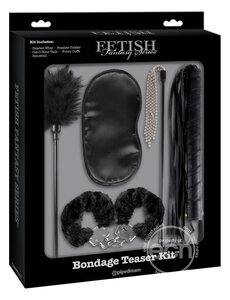 PIPEDREAM PRODUCTS FETISH FANTASY BONDAGE TEAZER KIT BLACK