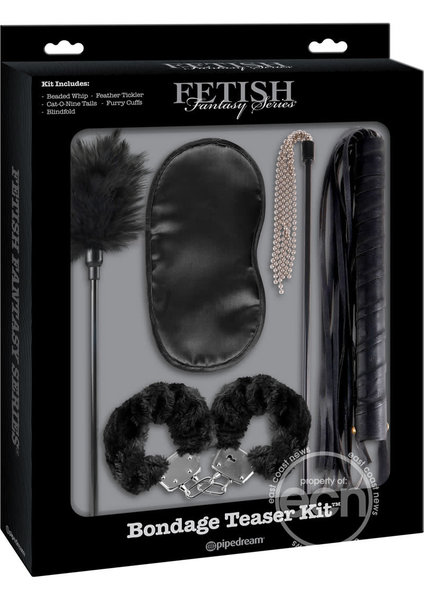 PIPEDREAM PRODUCTS FETISH FANTASY BONDAGE TEAZER KIT BLACK