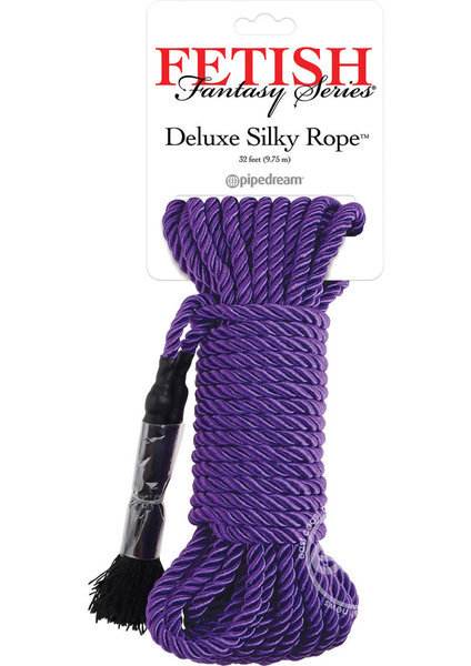 PIPEDREAM PRODUCTS FETISH FANTASY DELUXE SILK ROPE 32' PURPLE